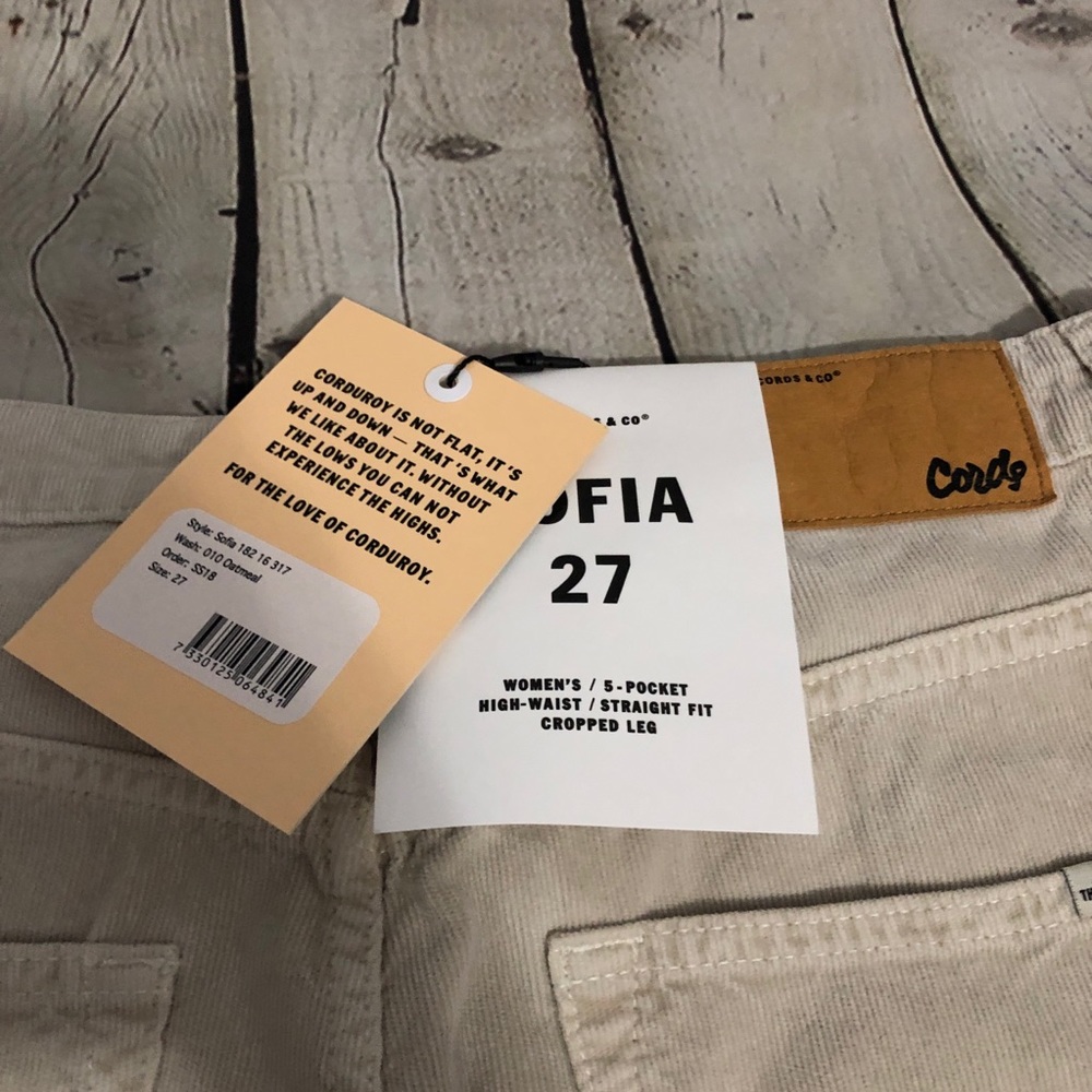 Anthropologie Oatmeal Corduroy Pants The Cords & Co Sofia - Picture 6 of 8